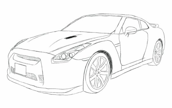 Nissan Skyline GTR r35 чертеж