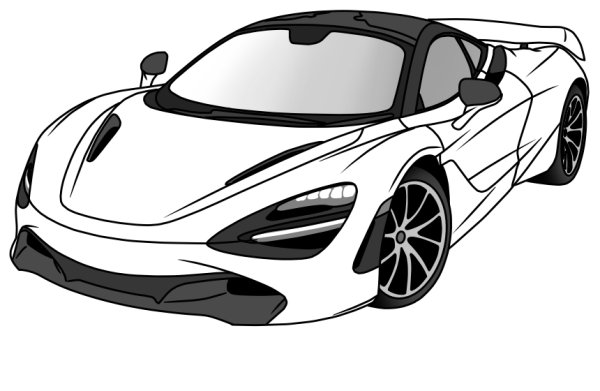 Раскраска Макларен 720s