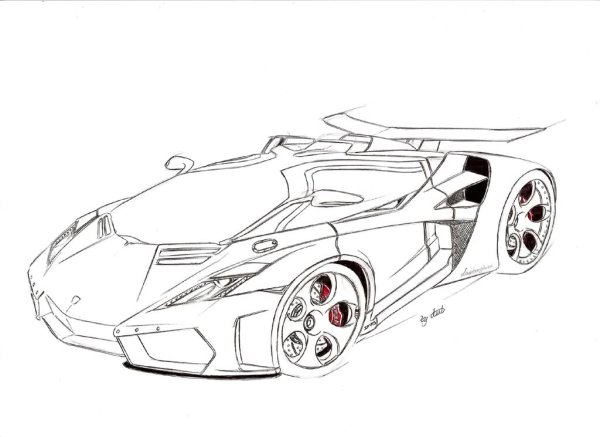 Раскраски для мальчиков Ламборгини авентадор