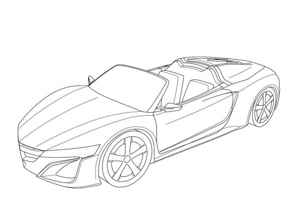 Хонда NSX раскраска