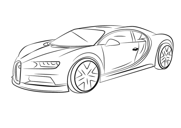 Раскраска Бугатти Шерон
