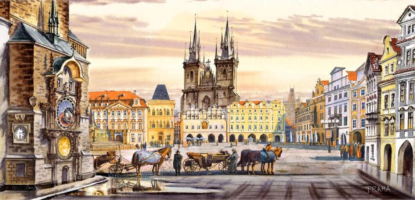 Староместская площадь репродукция Прага