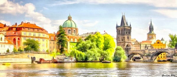 Карлов мост Прага вектор