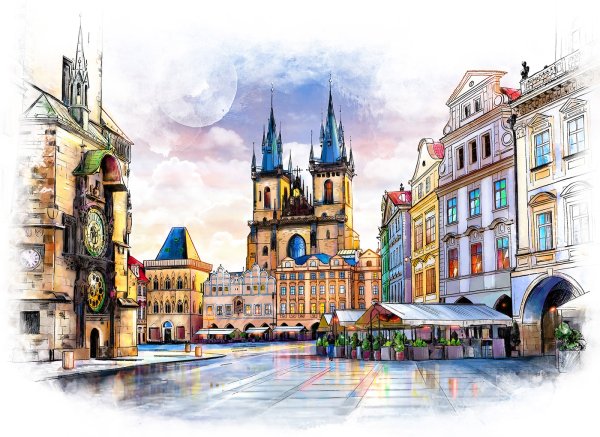 Староместская площадь репродукция Прага