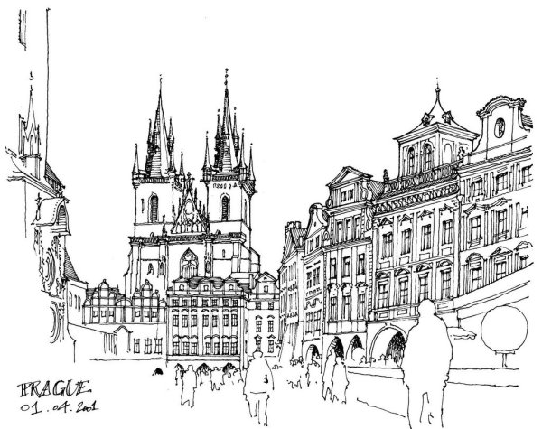 Прага зарисовки