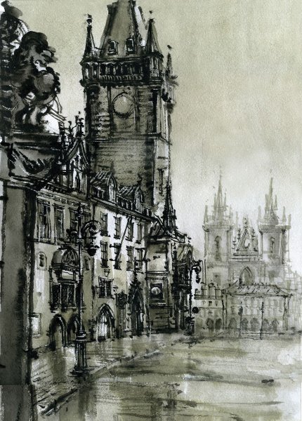 Прага в графике