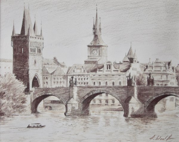 Карлов мост в Праге чертеж