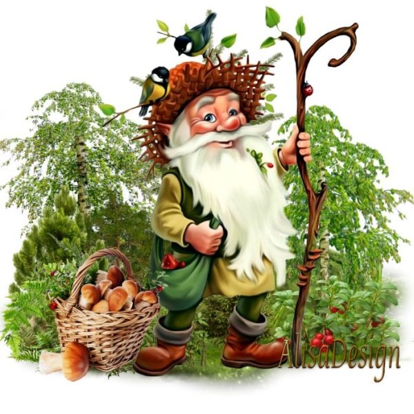 Из природного материала старичок Лесовичок Леший