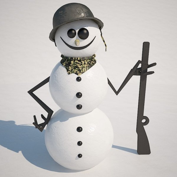 Снеговик с автоматом