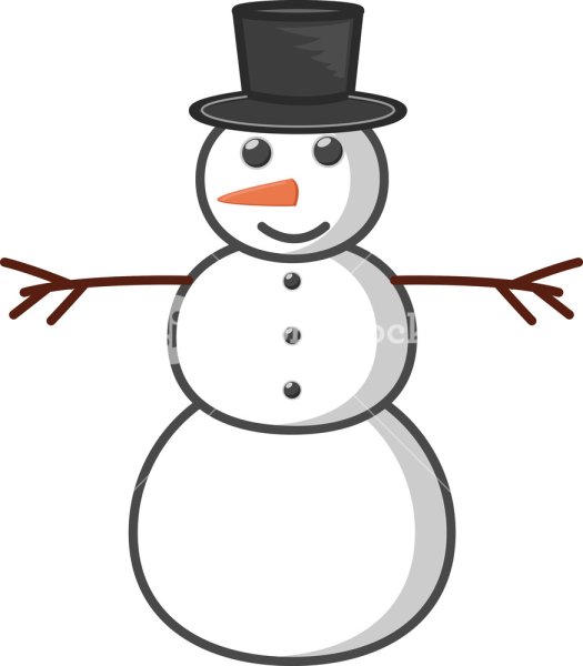 Снеговик схематично