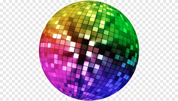 Диско шар разноцветный