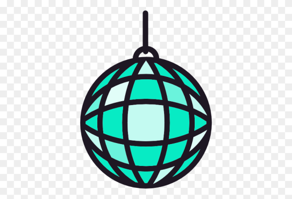 Диско шар значок