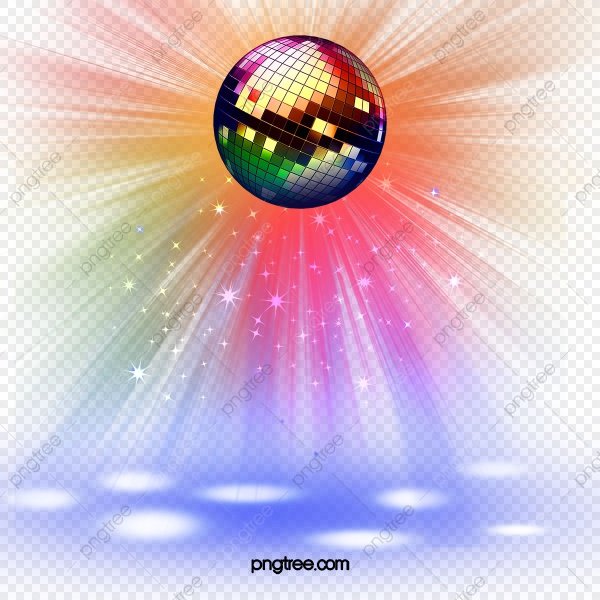 Красочный сверкающий диско шар