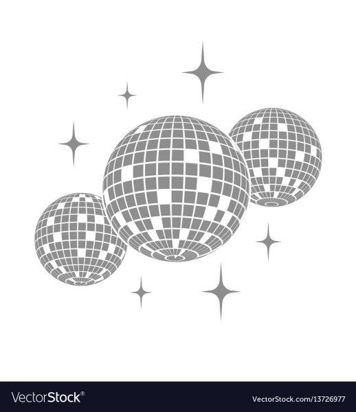 Диско шар чёрно белый