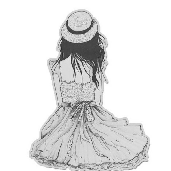 Картинки для срисовки лёгкие платья