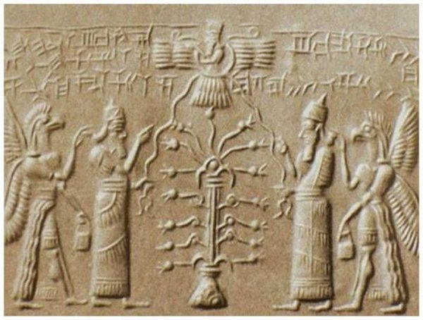 Шумерские барельефы Энки