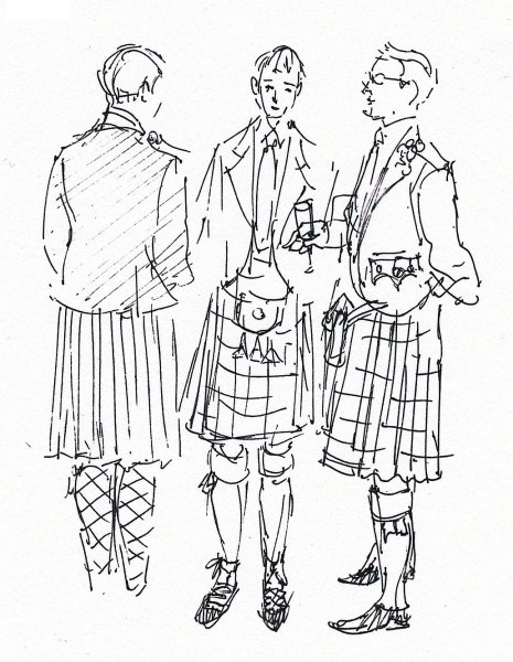 Килт в Шотландии рисунок