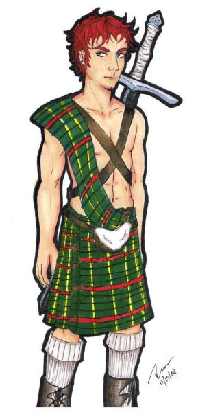 Мужчины в килтах рыжие