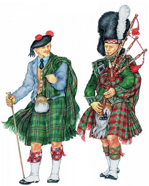 Шотландский национальный костюм