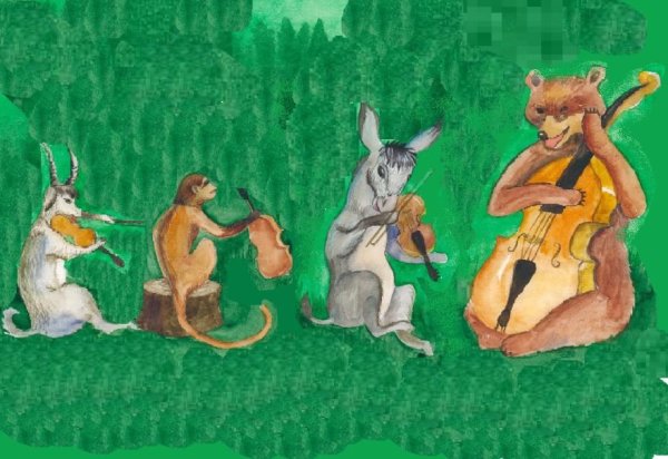 Иллюстрация к басне Крылова квартет