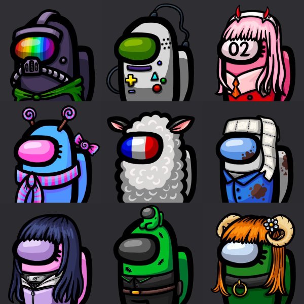 Амонг АС имена персонажей