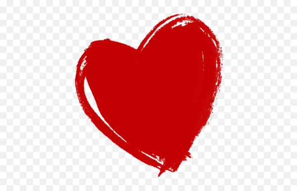 Сердце красное нарисованное