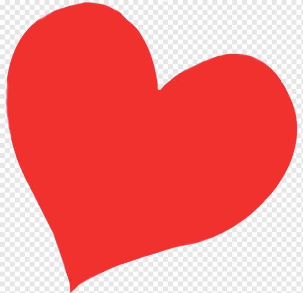 Сердце красное нарисованное
