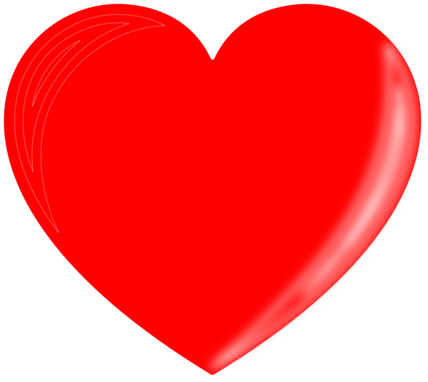 Красивое красное сердце