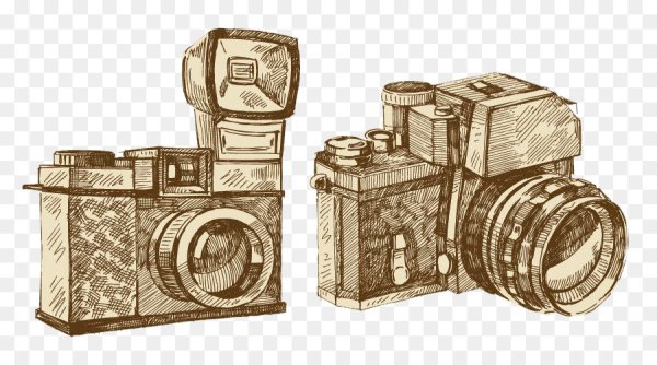 Ретро фотоаппарат вектор