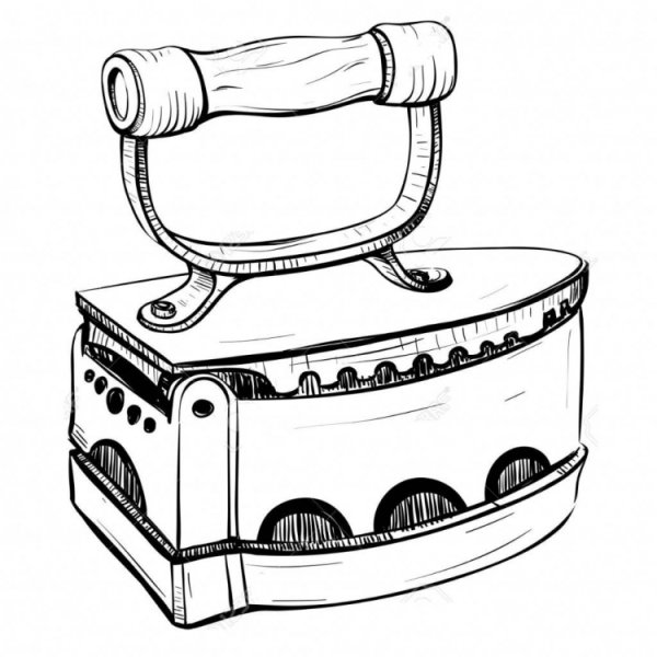 Утюг старинный для раскрашивания