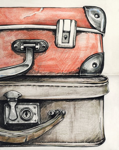 Чемодан нарисованный