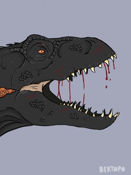 Индоминус рекс и Индораптор арт