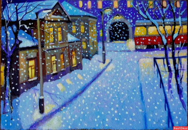 Джон Слоун картины зимний пейзаж