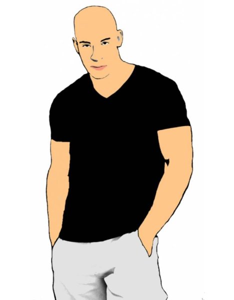 Нарисованный вин дизель