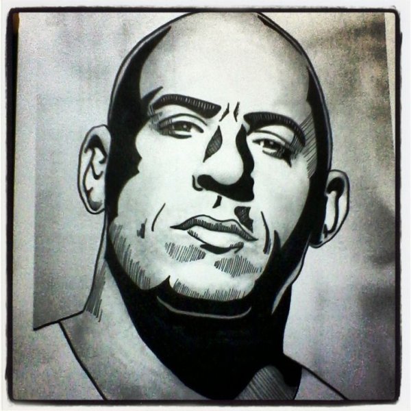 Вин дизель рисунок