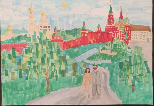 Парк Зарядье рисунок