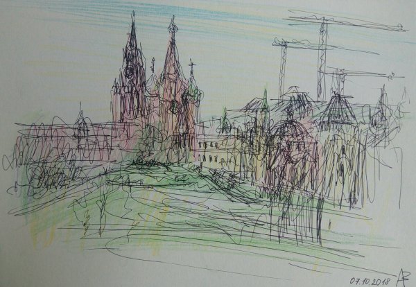 Зарядье карандашом