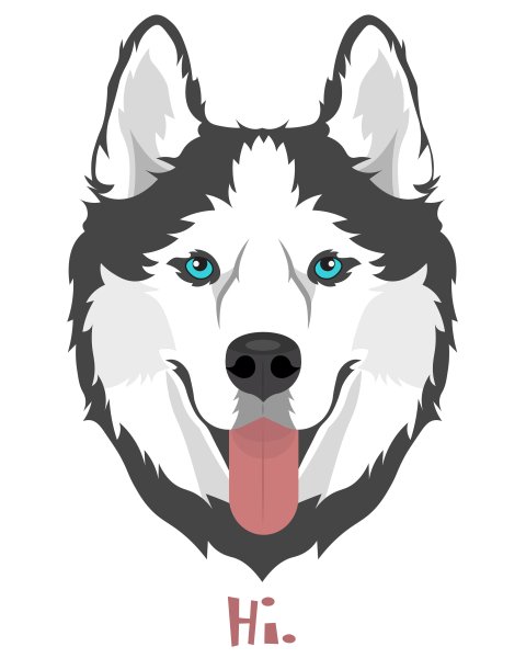 Хаски морда вектор