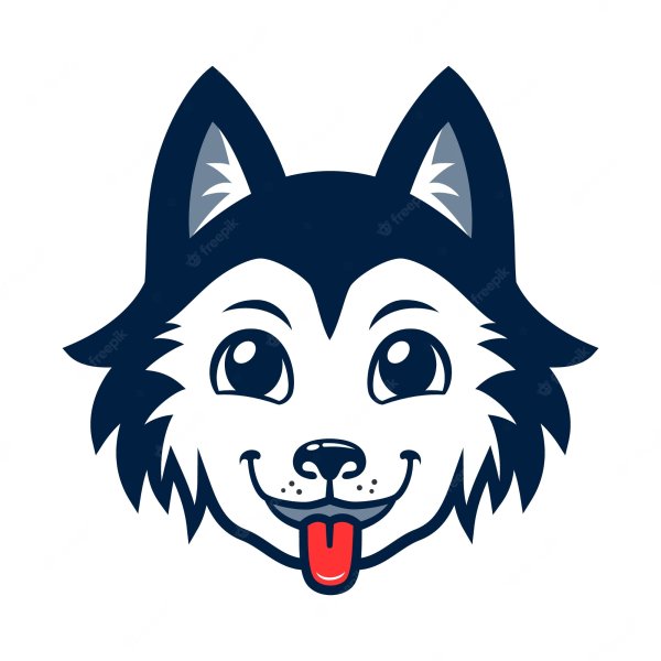 Мордочки хаски мультяшные