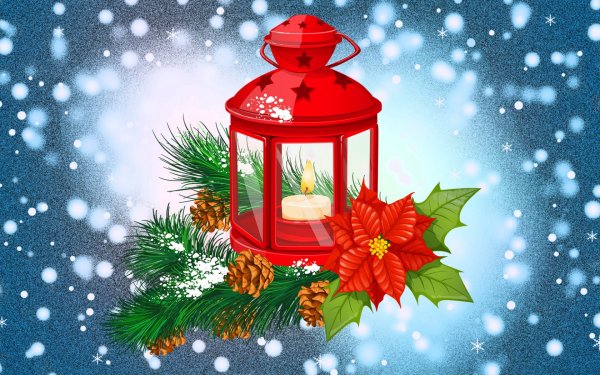 Новогодний фонарь на прозрачном фоне