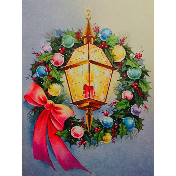 Новогодний фонарь иллюстрация