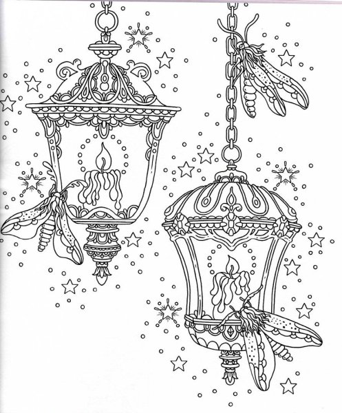 Фонарь раскраска