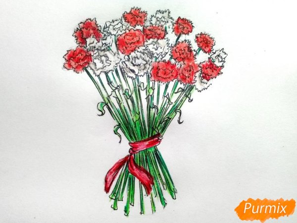 Рисунки букет средний