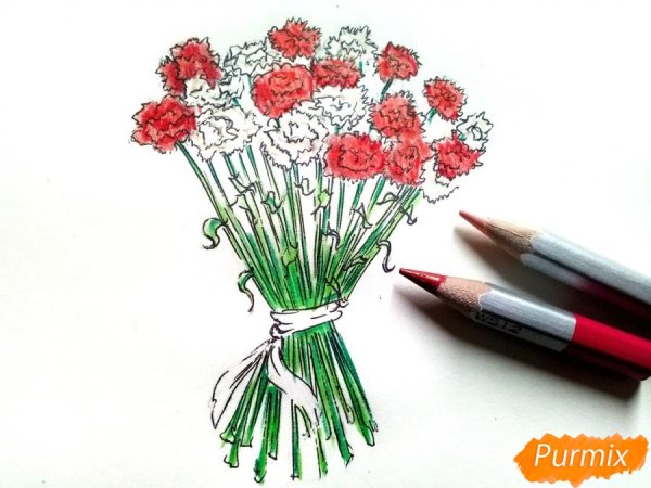 Гвоздика из карандашей