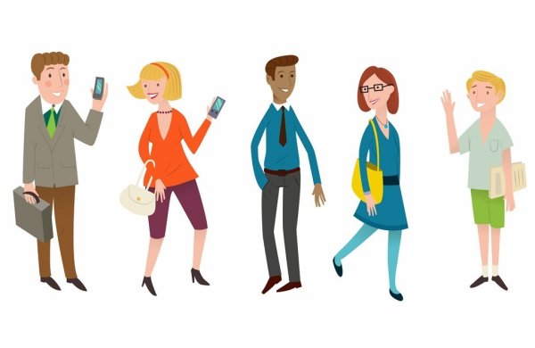 Современный человек мультяшный