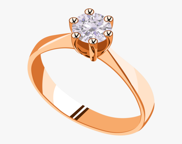 Кольцо с бриллиантом вектор