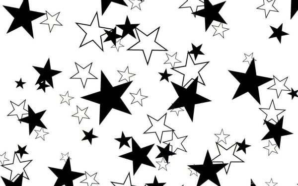 Звездочки черно белые
