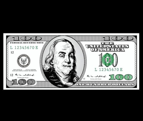 СТО долларов рисунок