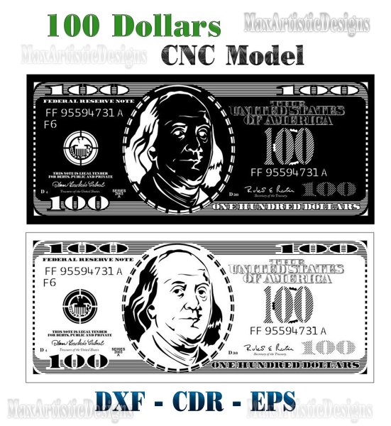 Трафарет купюры доллара