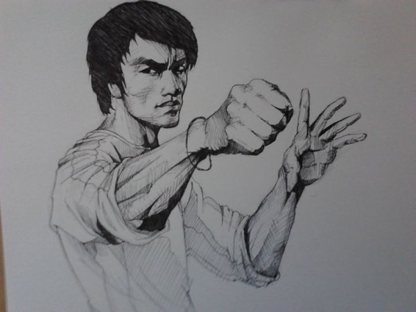 Брюс ли эскиз